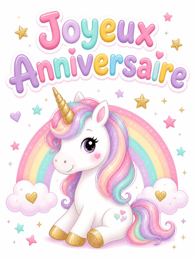 Anniversaire licorne magique