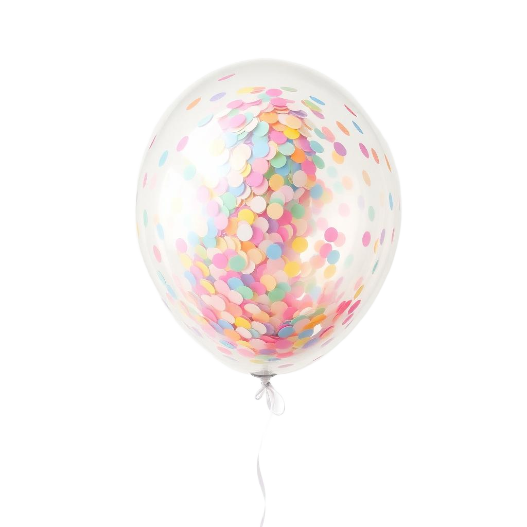 Ballon confetti transparent