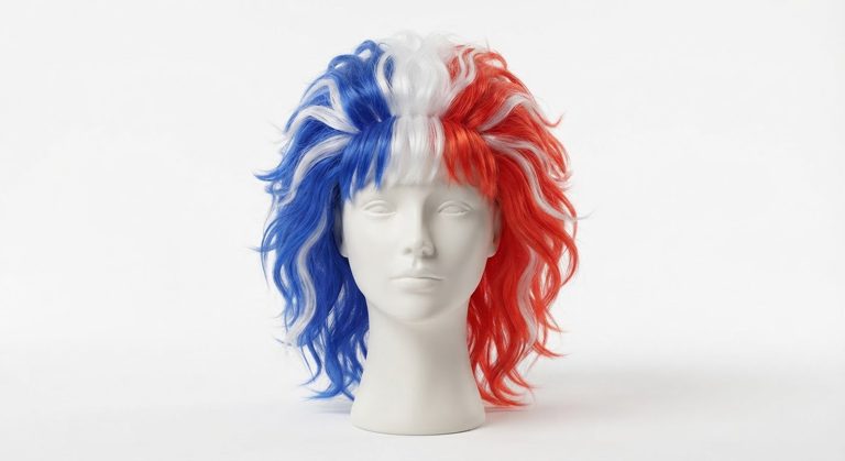 Perruque supporter tricolore