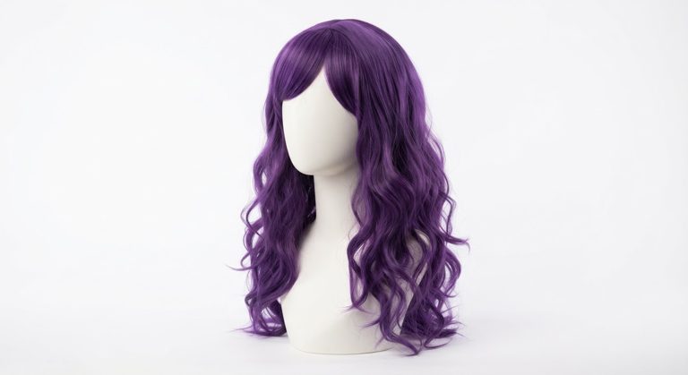 Perruque sorcière violette
