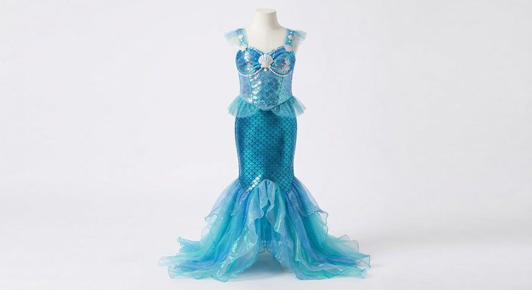 Robe sirène bleue