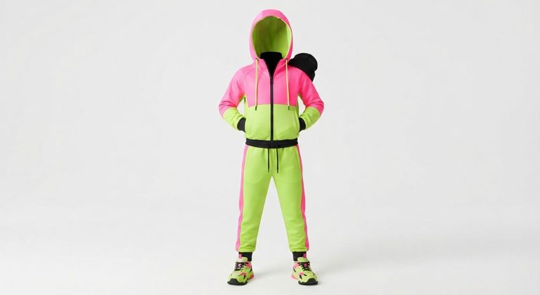 Ensemble streetwear néon